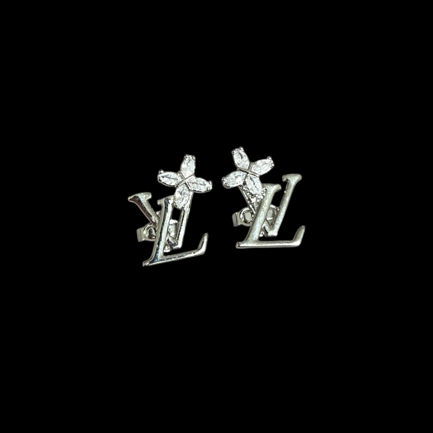 Aretes LV flor cristales
