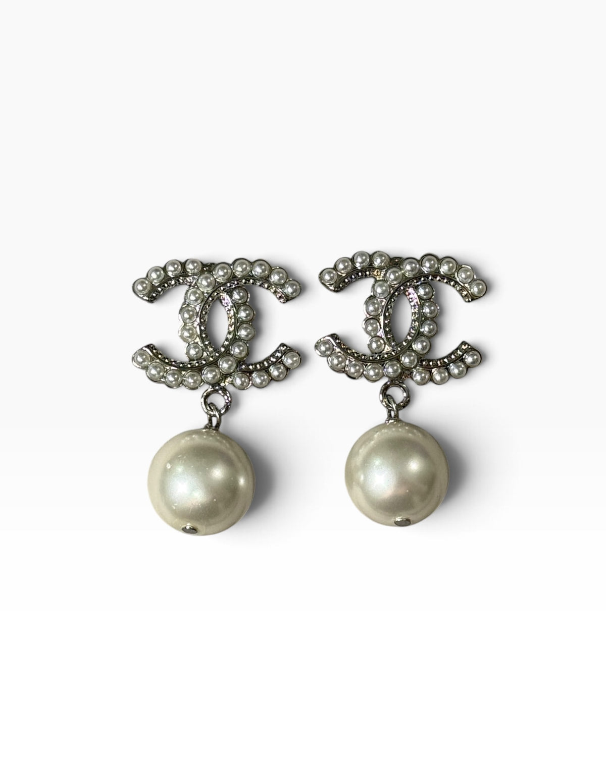 Aretes CC Perla colgante