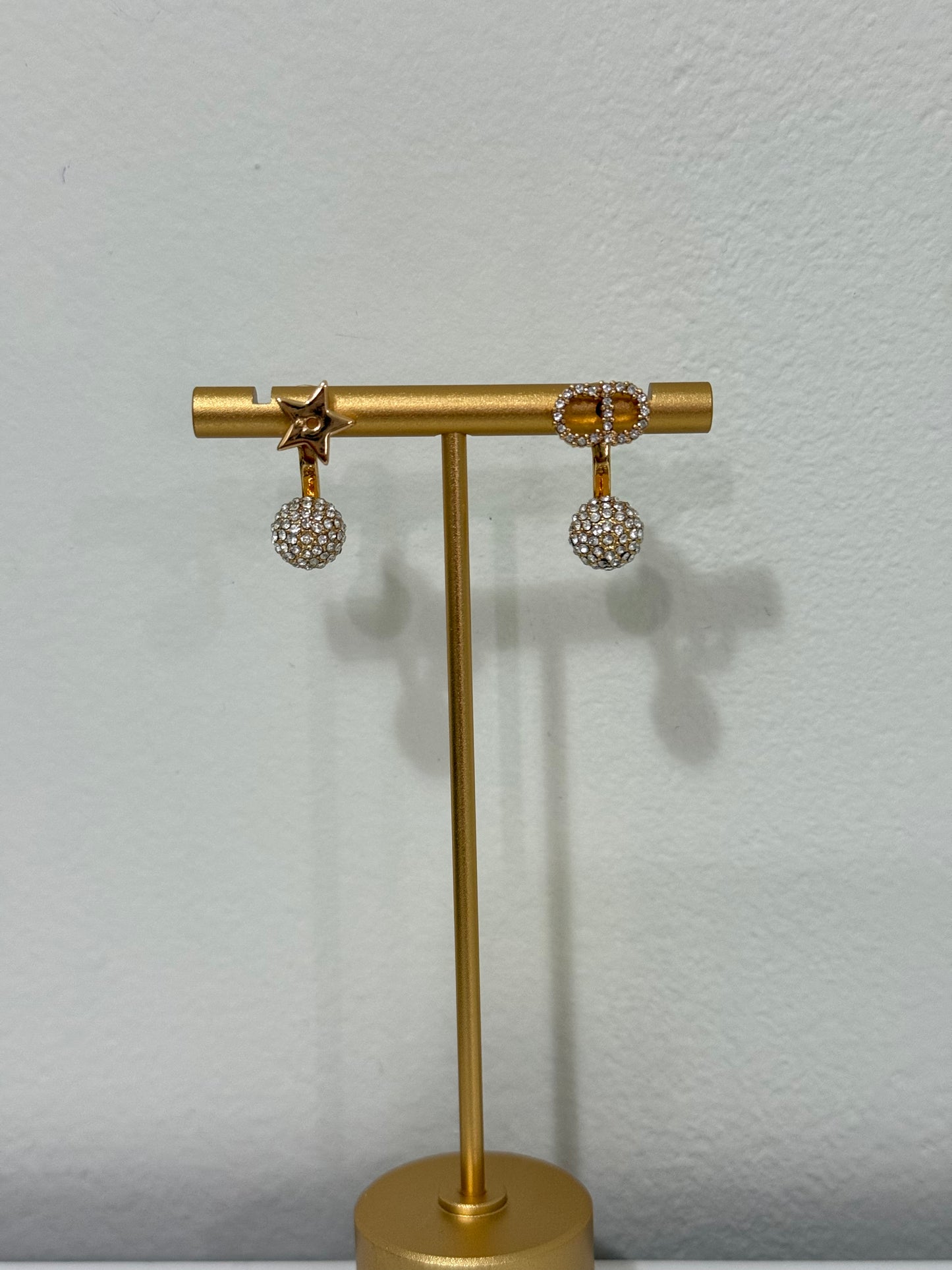 Aretes luxury Dior Colgante desigual cristales