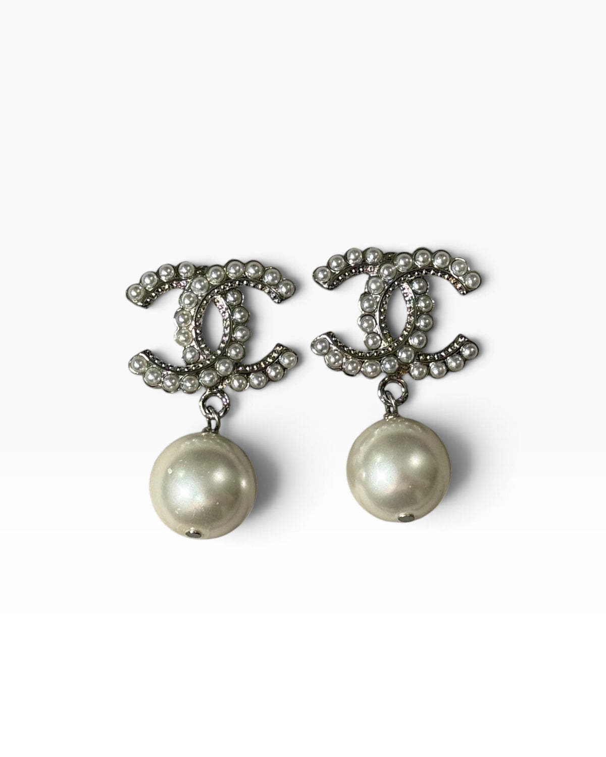 Aretes CC Perla colgante