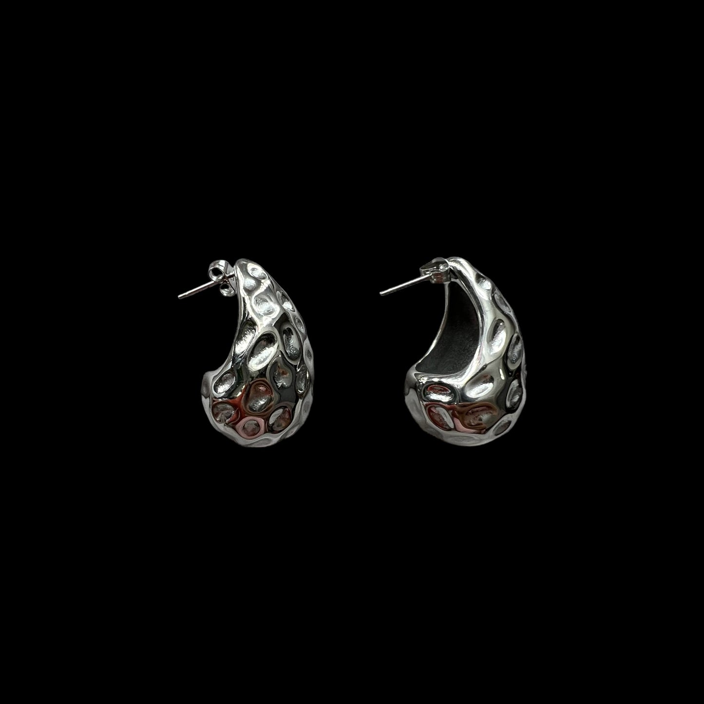 Aretes de gota con textura