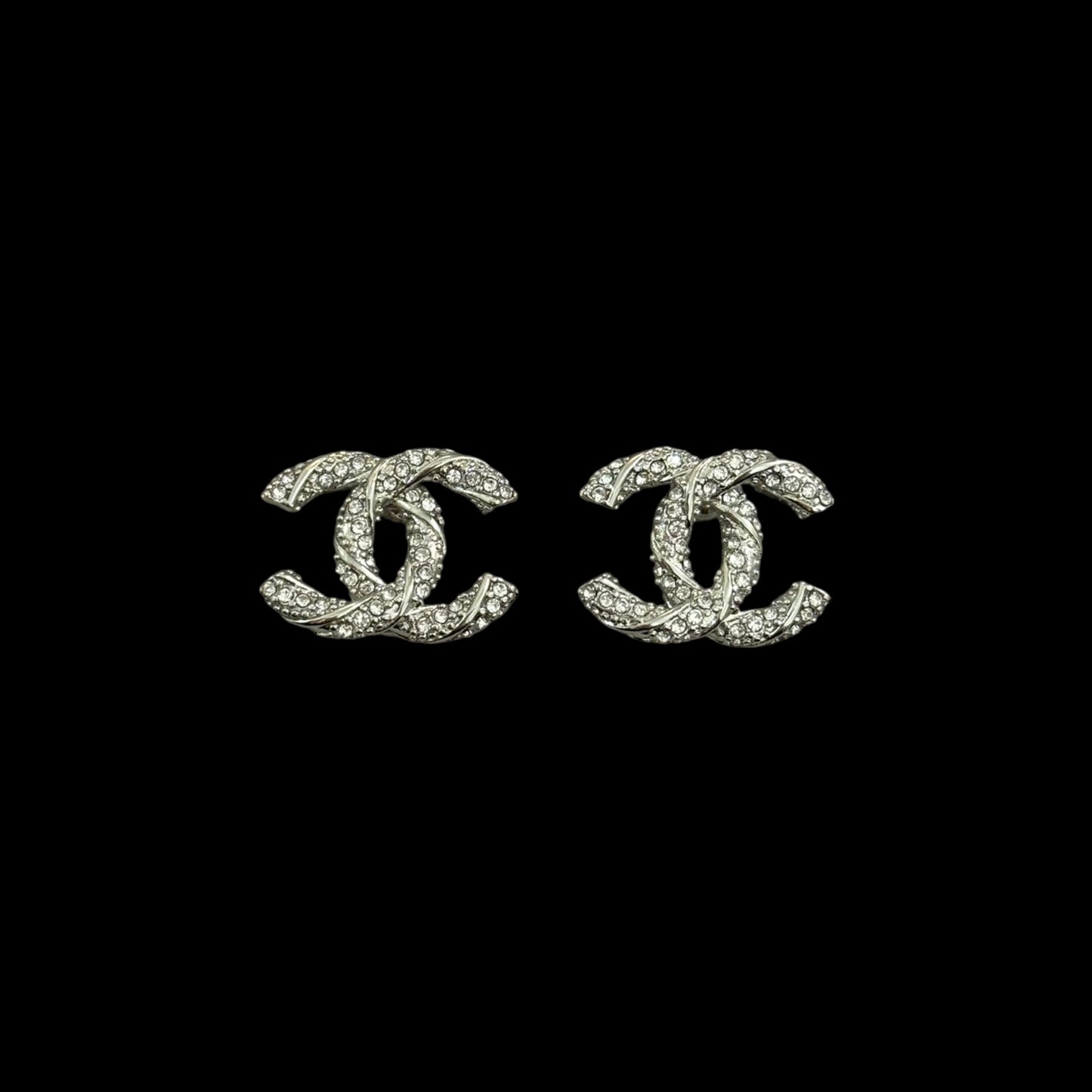 Aretes Chanel cristales pequeños