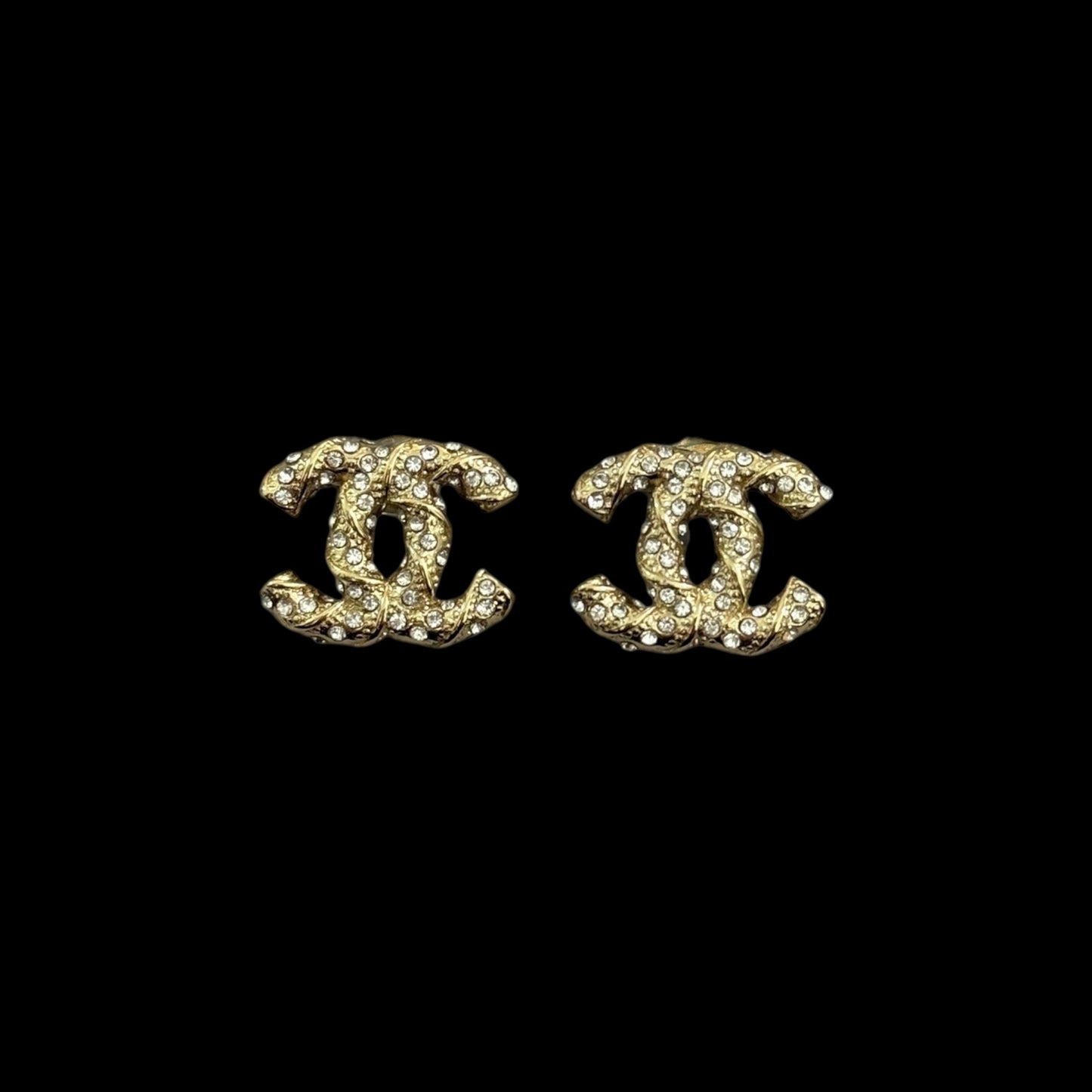 Aretes Chanel cristales pequeños