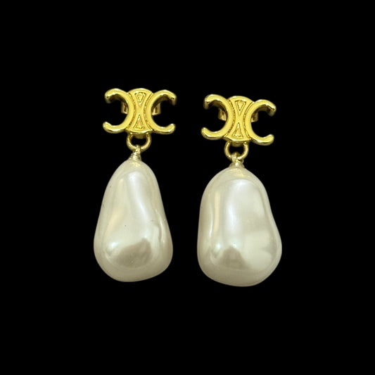 Aretes Celine Perla larga