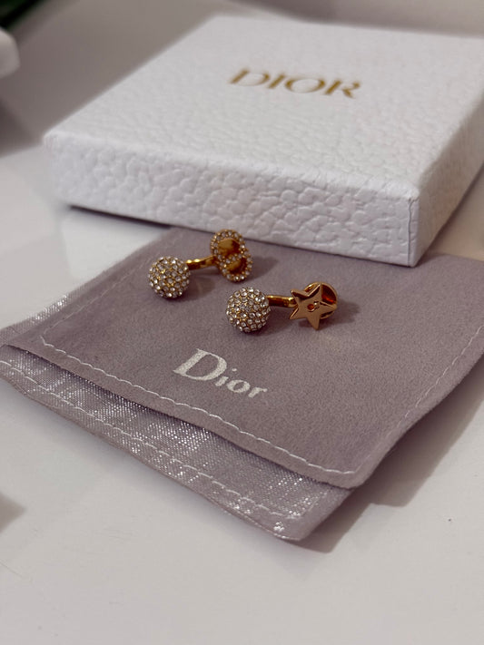 Aretes luxury Dior Colgante desigual cristales